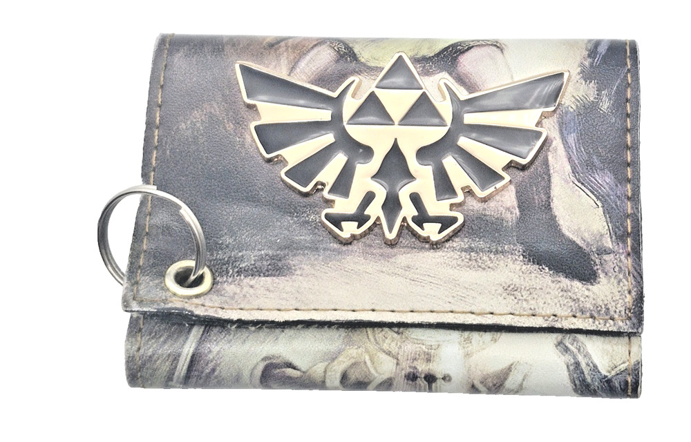 Legend of Zelda Twilight Princess Link Triforce Tri-Fold Chain Wallet Nintendo